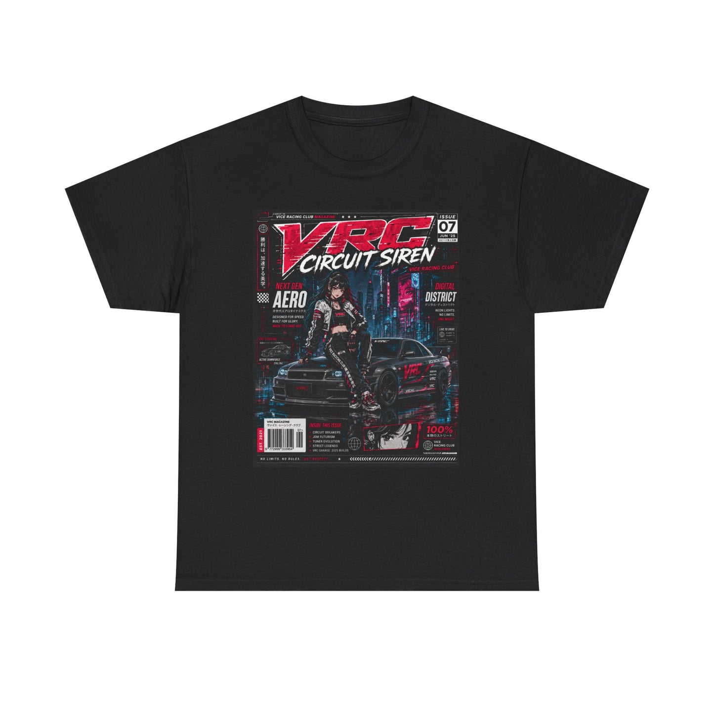 Cyberpunk Tee — "VRC Circuit Siren" Graphic T-Shirt