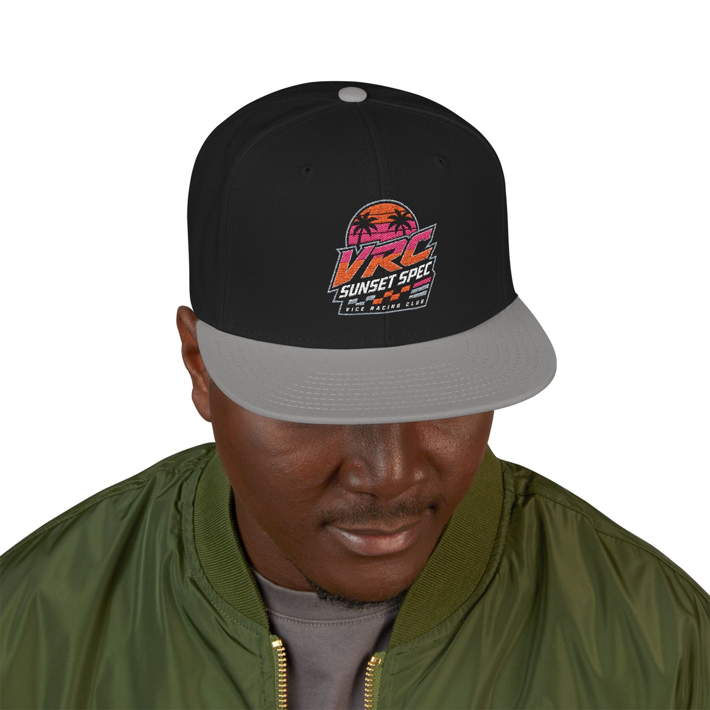 VRC Sunset Spec Snapback Hat – Vice Racing Club Embroidered Street Racing Cap