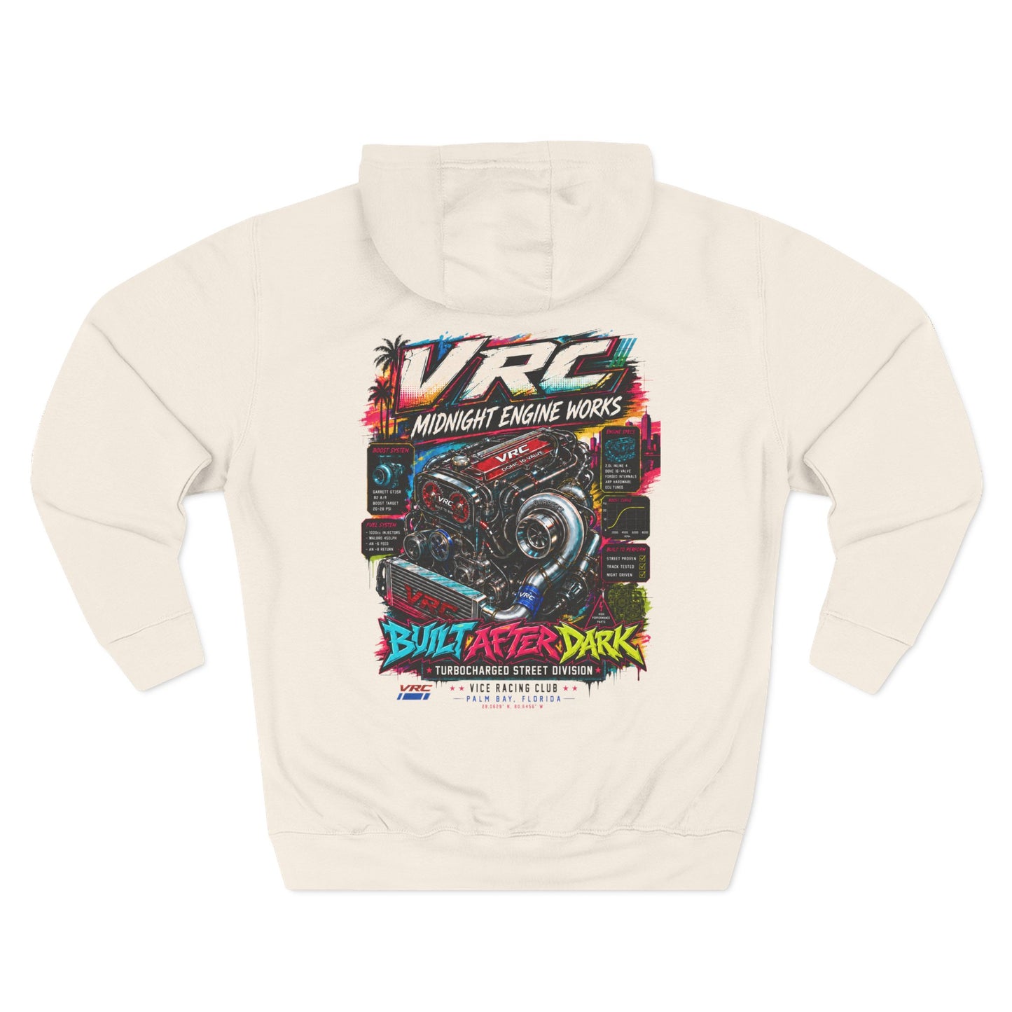 VRC Midnight Engine Works Hoodie – Built After Dark Turbo Racing Hoodie