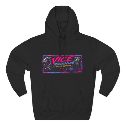 Vice Racing Club Boost Culture Hoodie – Neon JDM Turbo Street Racing Graphic Hoodie
