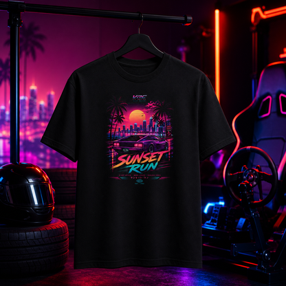 VRC Sunset Run Neon Racing Graphic Tee