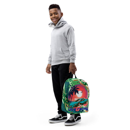 Tropical race car backpack