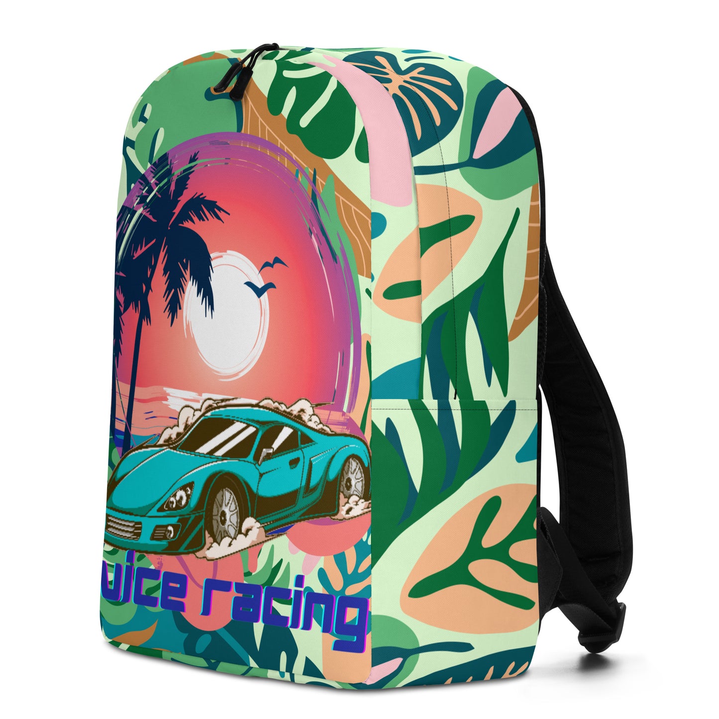 Tropical race car backpack