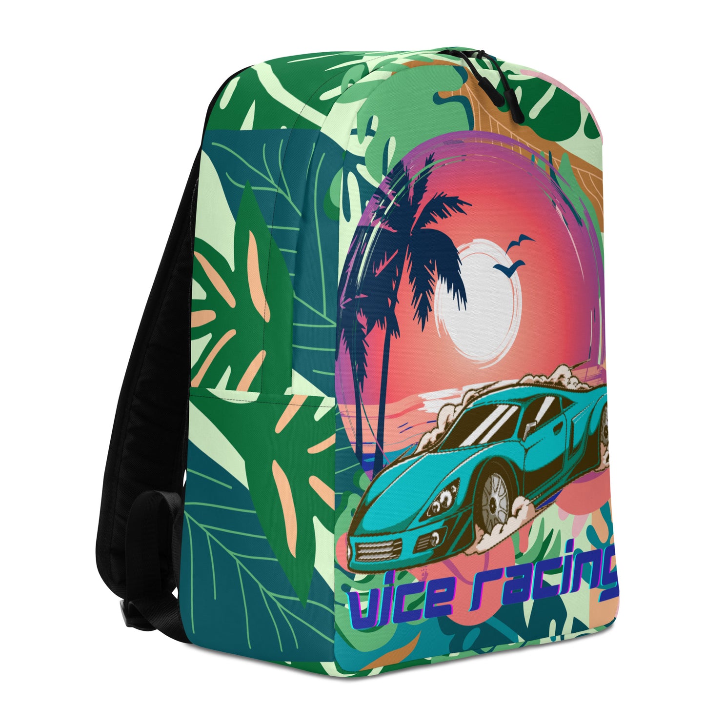 Tropical race car backpack