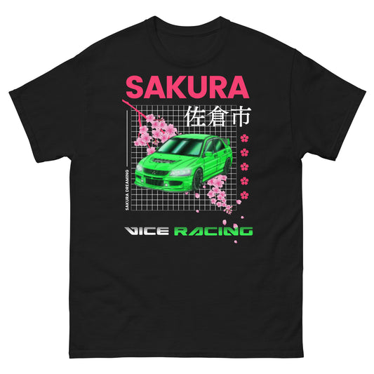 Japanese style sakura cherry blossom Mitsubishi T-shirt