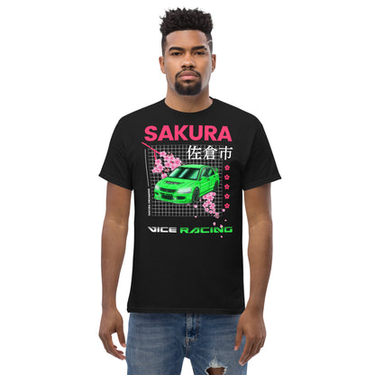Japanese style sakura cherry blossom Mitsubishi T-shirt