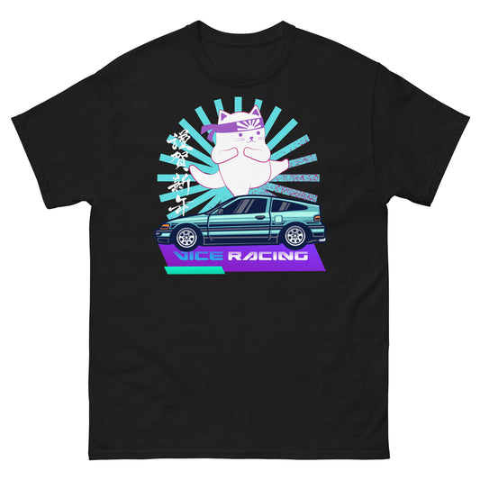 Lucky ninja cat car t-shirt