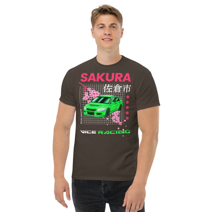 Japanese style sakura cherry blossom Mitsubishi T-shirt