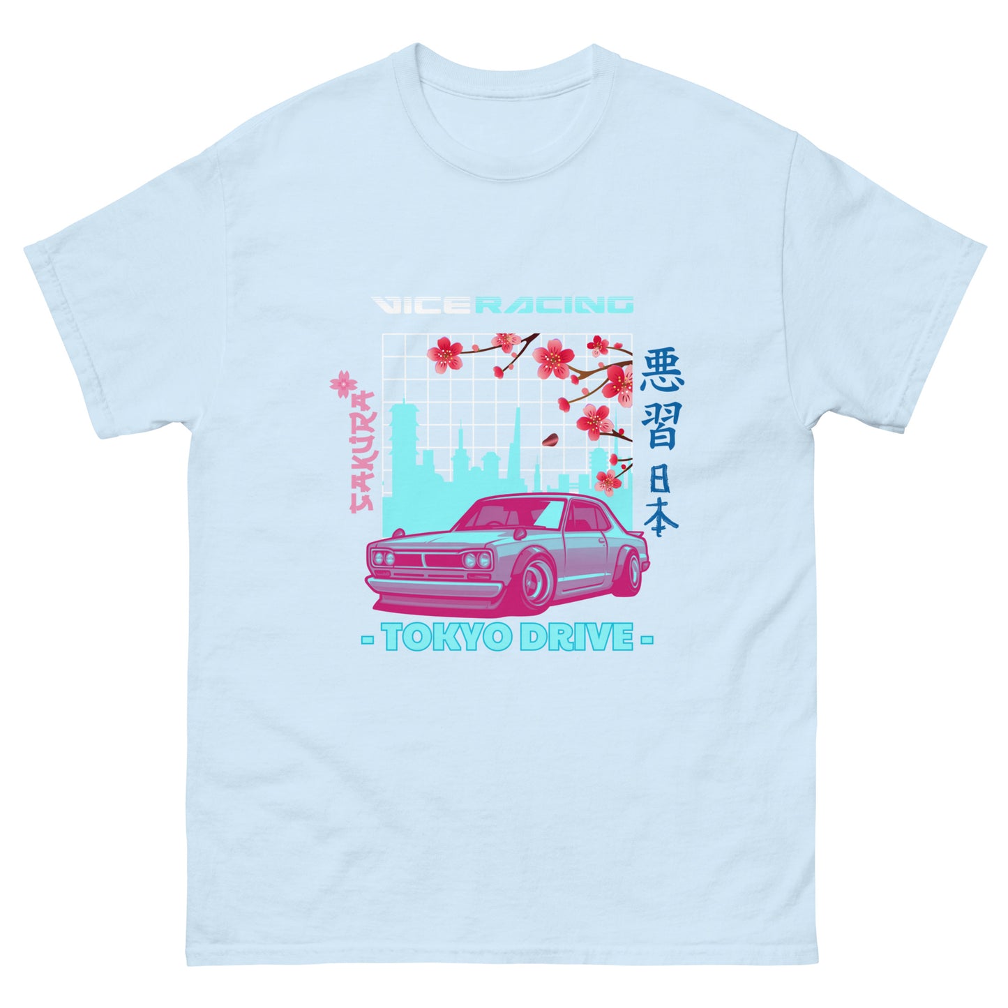 Japanese style sakura cherry blossom Mitsubishi T-shirt