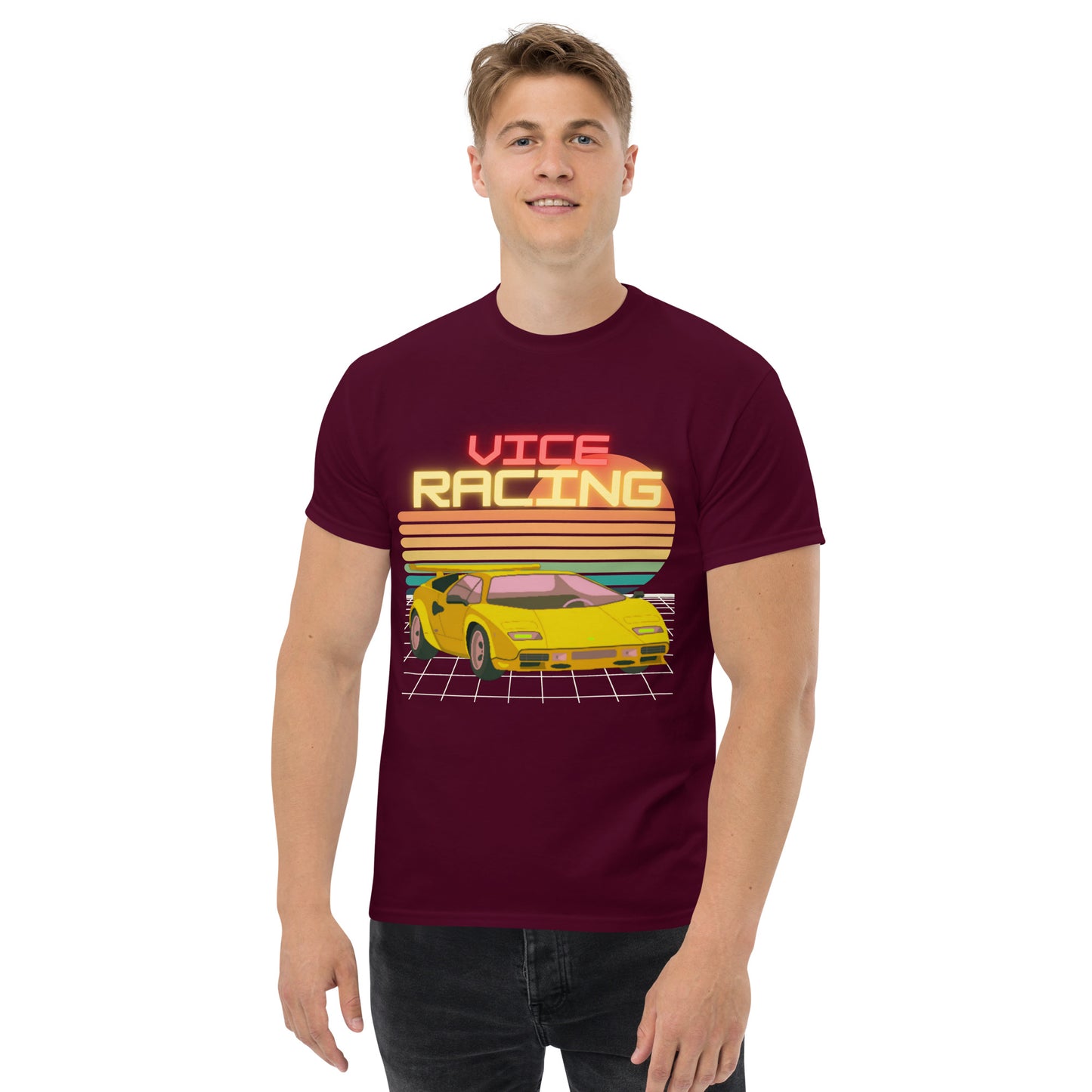 Retro Video Game Lamborghini T-shirt