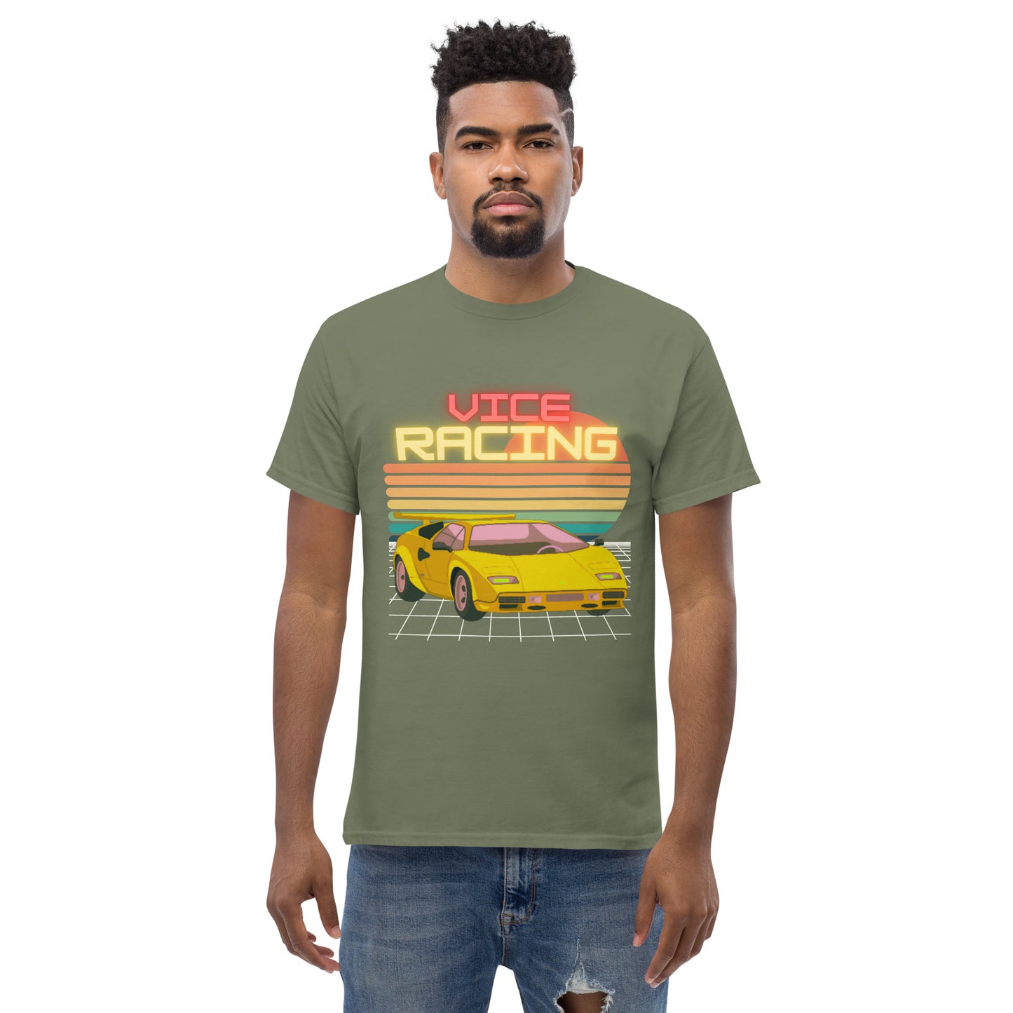 Retro Video Game Lamborghini T-shirt