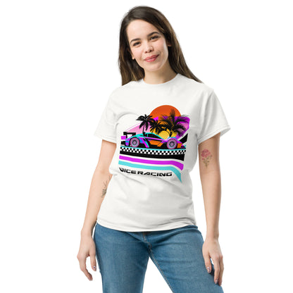 Ocean Drive neon supercar artwork T-shirt