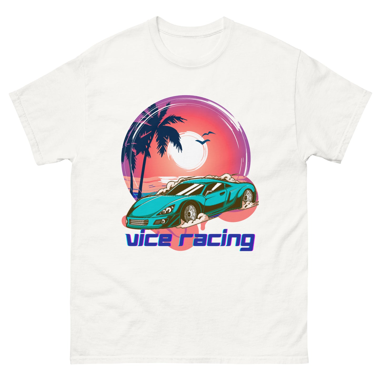 Beach Sports Car Vice Racing T-shirt